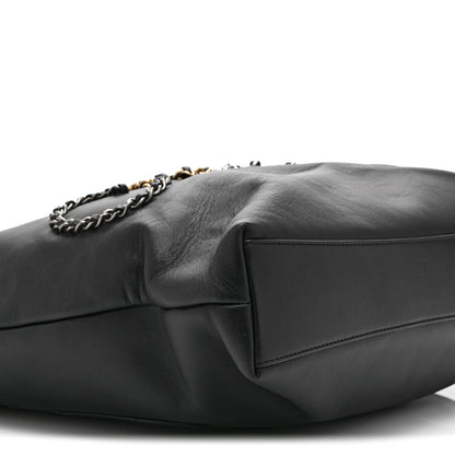 Calfskin Chain 20s Signature Tote Black
