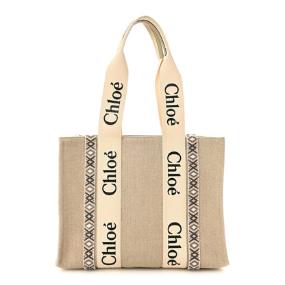 Cotton Medium Woody Ribbon Tote Slate Green