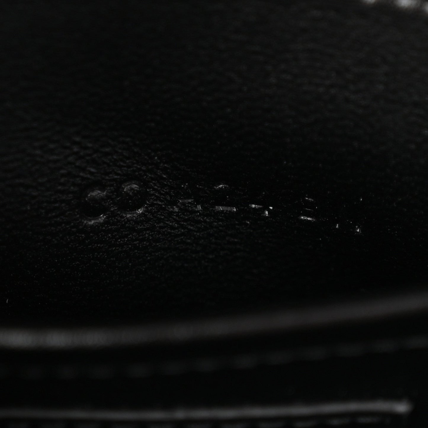 Shiny Calfskin Nano Pencil Bag Black