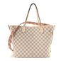 Damier Azur Braided Neverfull MM Pink
