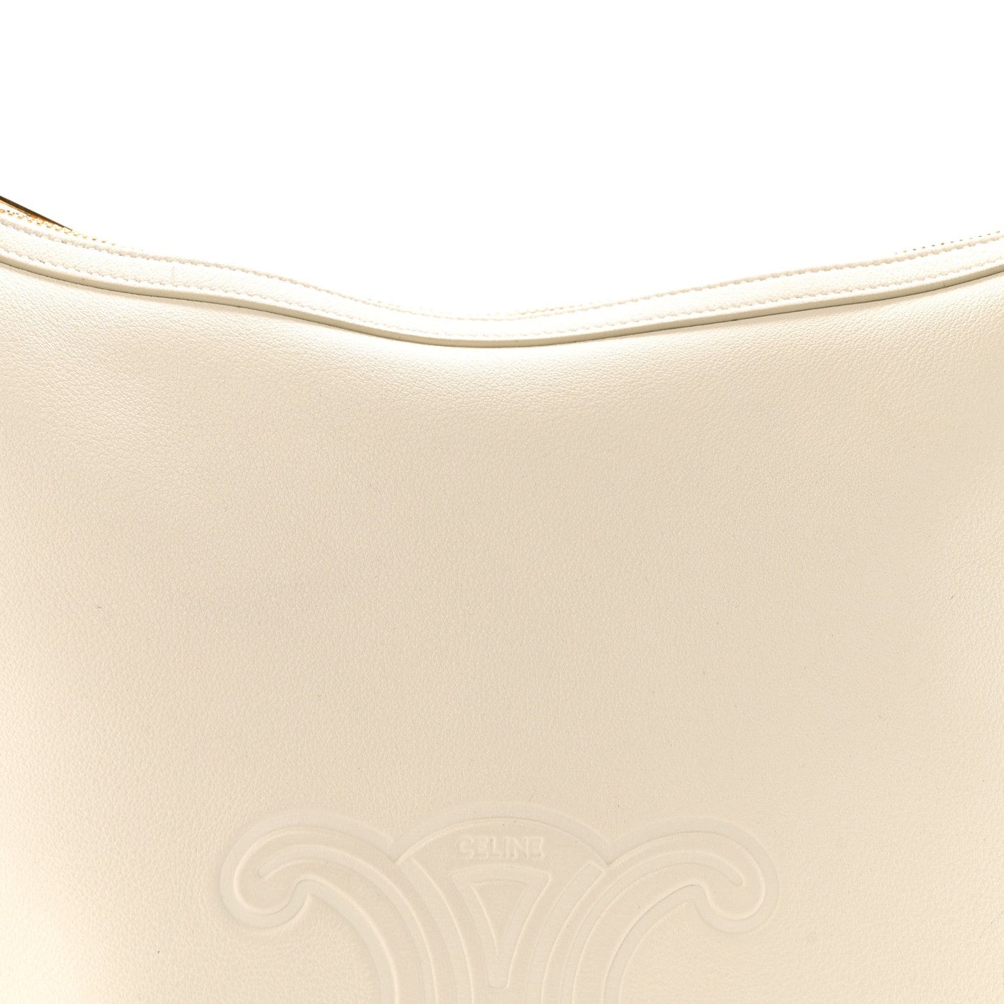 Supple Calfskin Cuir Triomphe Heloise Shoulder Bag White