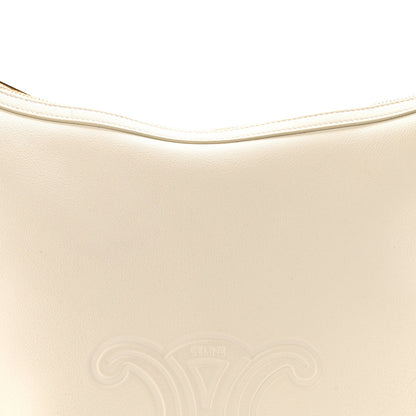 Supple Calfskin Cuir Triomphe Heloise Shoulder Bag White