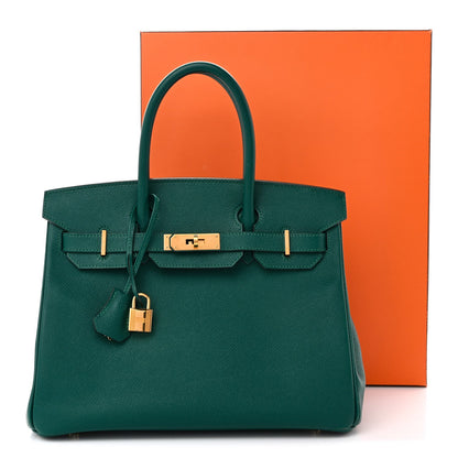 Epsom Birkin 30 Malachite