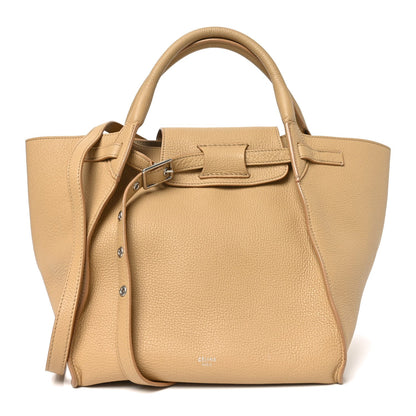 Supple Grained Calfskin Small Big Bag Sand