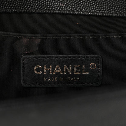 Caviar Quilted Medium Boy Flap Black