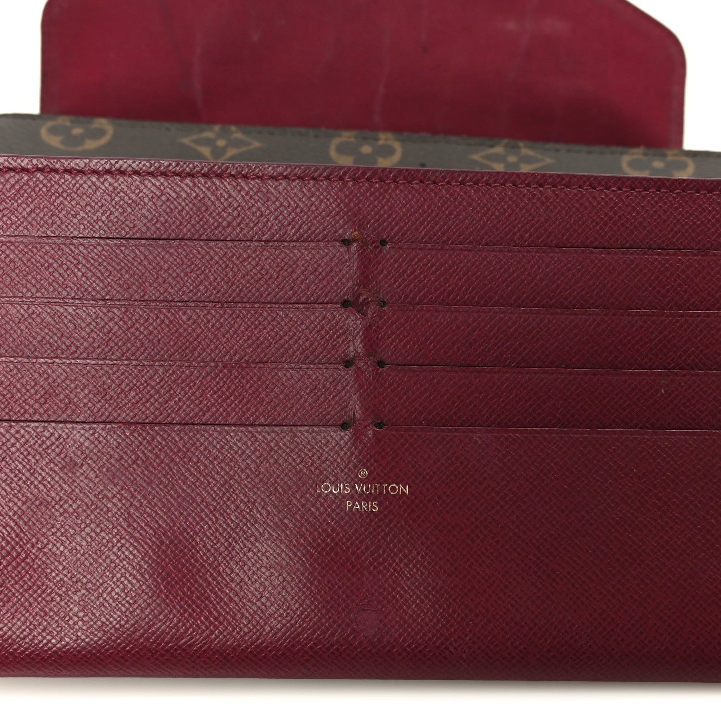 Monogram Pochette Felicie Chain Wallet Fuchsia