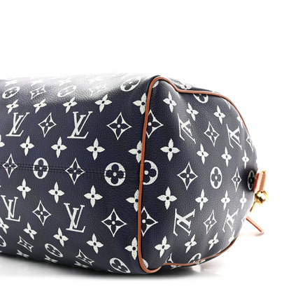 Calfskin Monogram Speedy P9 Bandouliere 30 Indigo