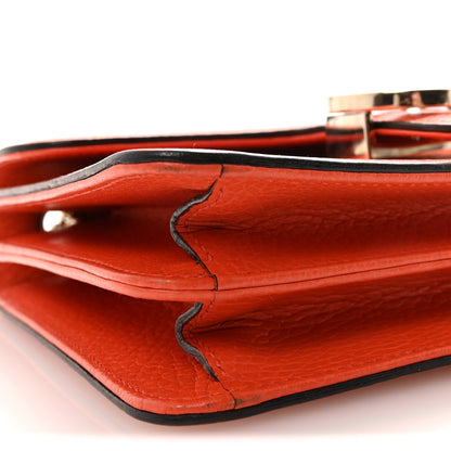 Dollar Calfskin Small Interlocking G Shoulder Bag Sun Orange