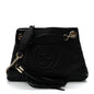 Pebbled Calfskin Small Soho Chain Shoulder Bag Black