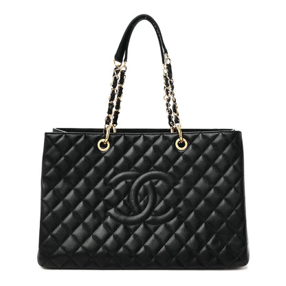 Caviar Quilted XL Grand Shopping Tote GST Black