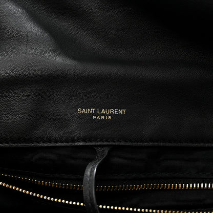Lambskin Matelasse Monogram Large Jamie 4.3 Black