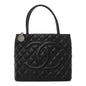 Caviar Quilted Medallion Tote Black