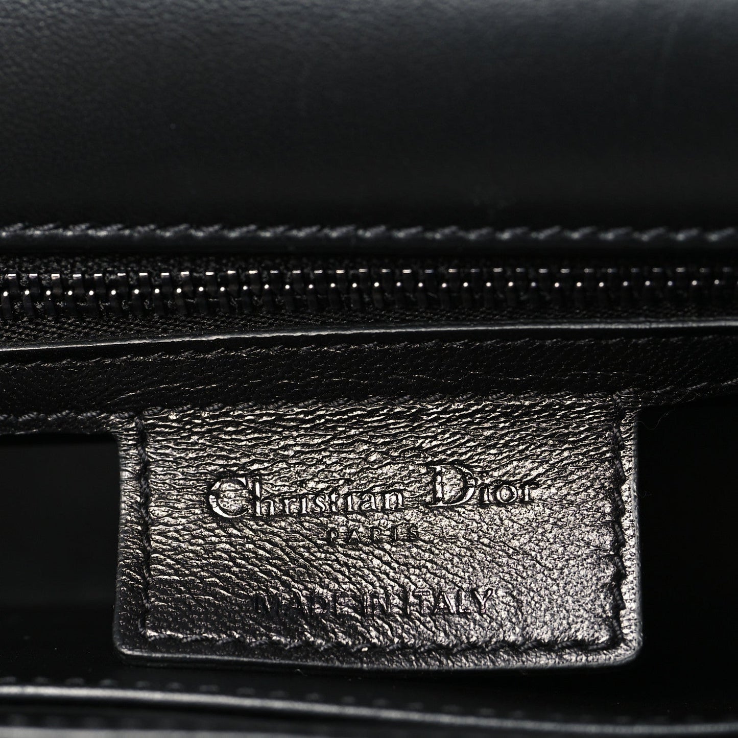 Calfskin Macrocannage Large Caro Bag Black