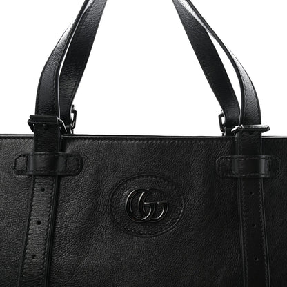 Piuma Lux Energy Monochrome Tonal GG Medium Tote Bag Black