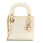 Lambskin Cannage Mini Lady Dior White