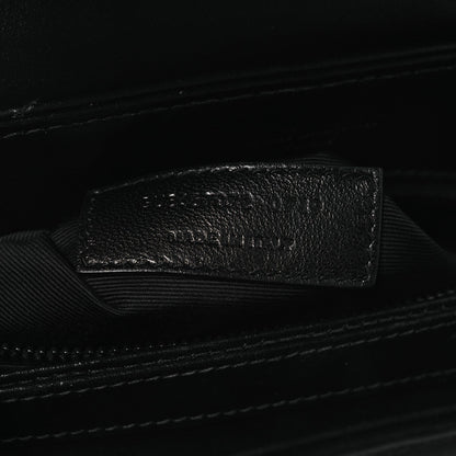 Calfskin Y Quilted Monogram Monochrome Toy Loulou Crossbody Bag Black