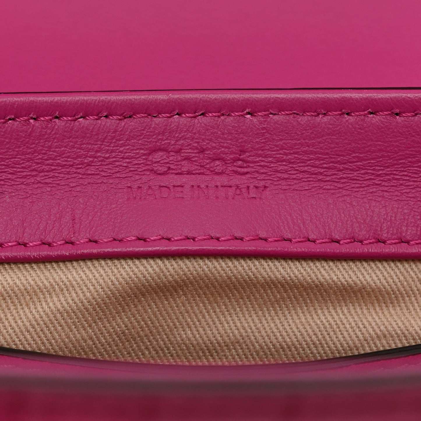 Calfskin Crocodile Embossed Mini C Bag Pink