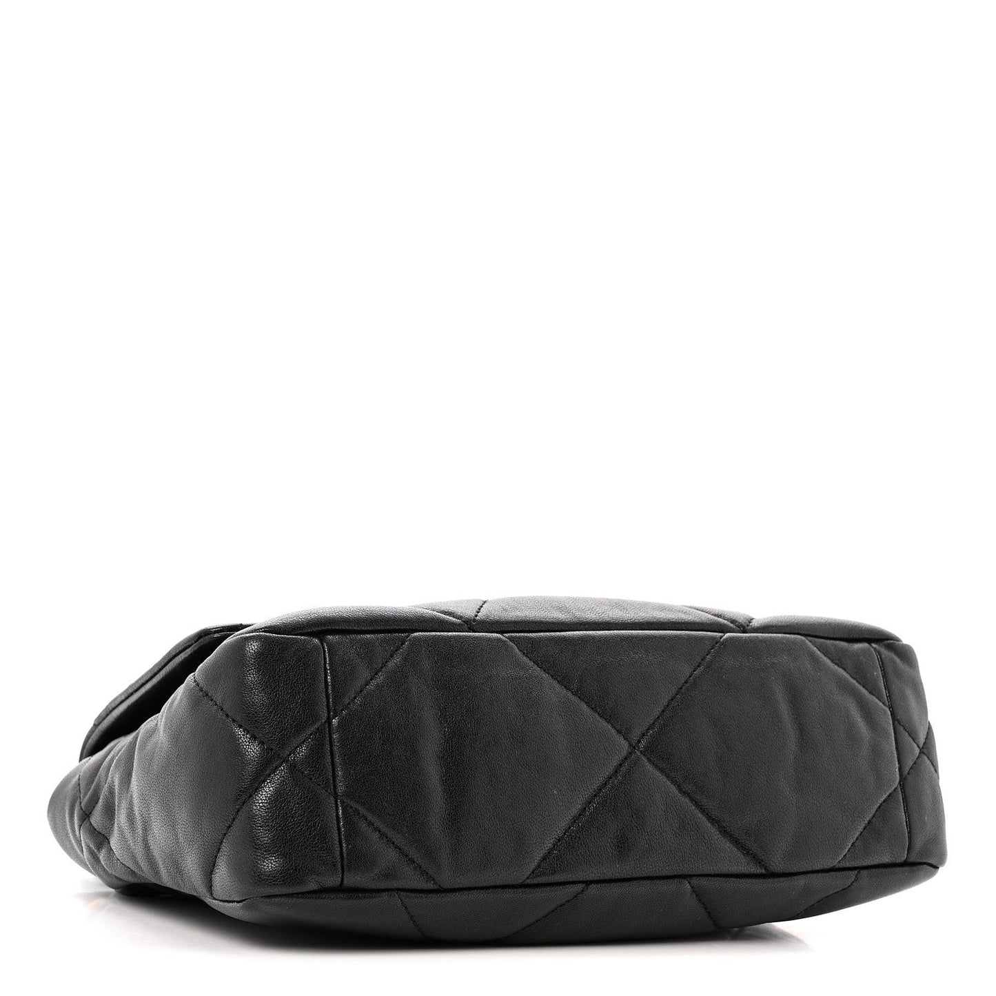 Goatskin Quilted Medium Chanel 19 Flap Black