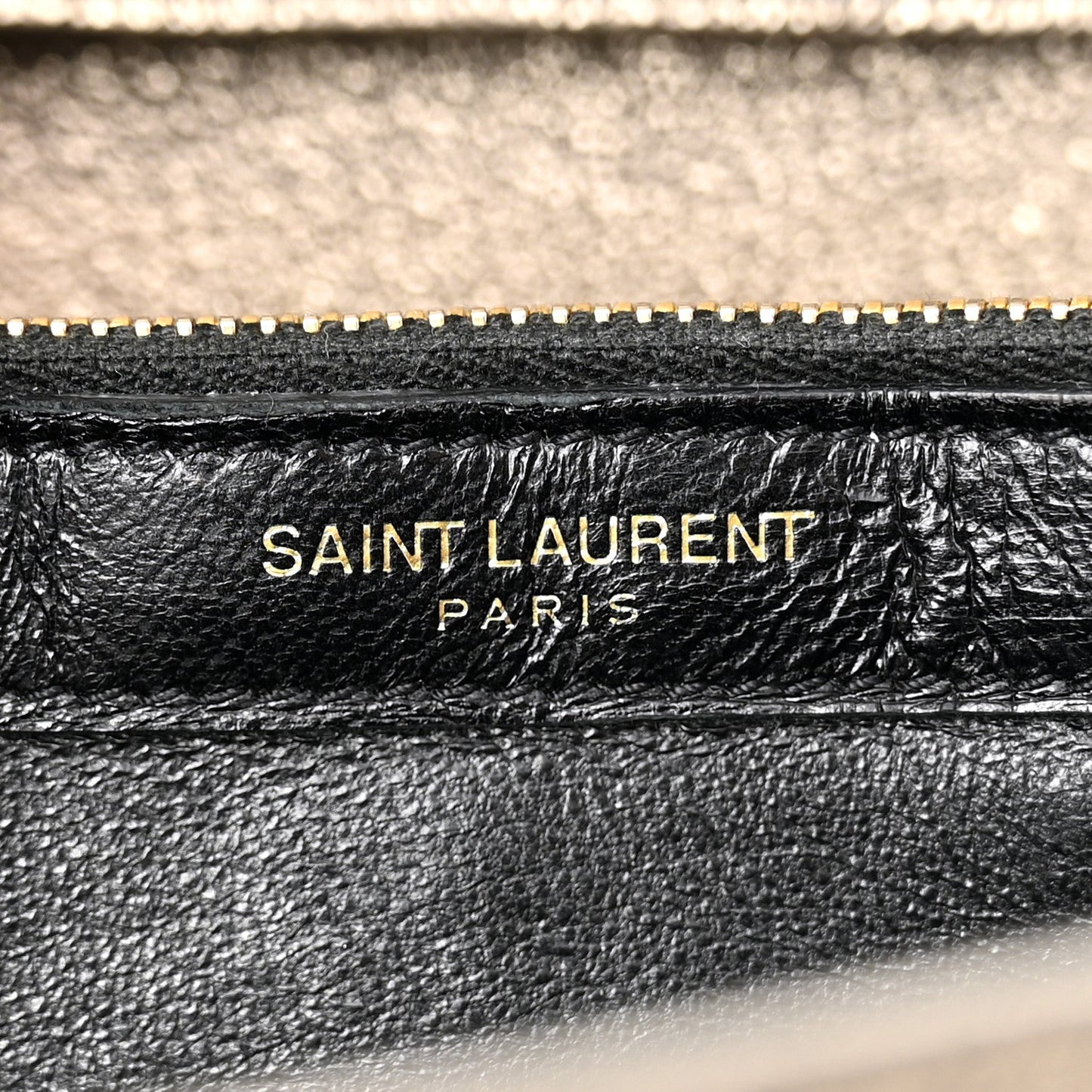 Grained Metallic Calfskin Monogram Chain Wallet Bronze