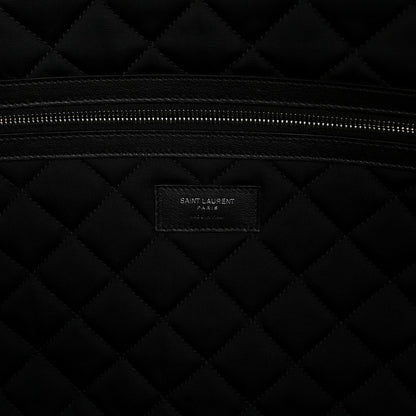 Calfskin Quilted ES Giant Travel Bag Black