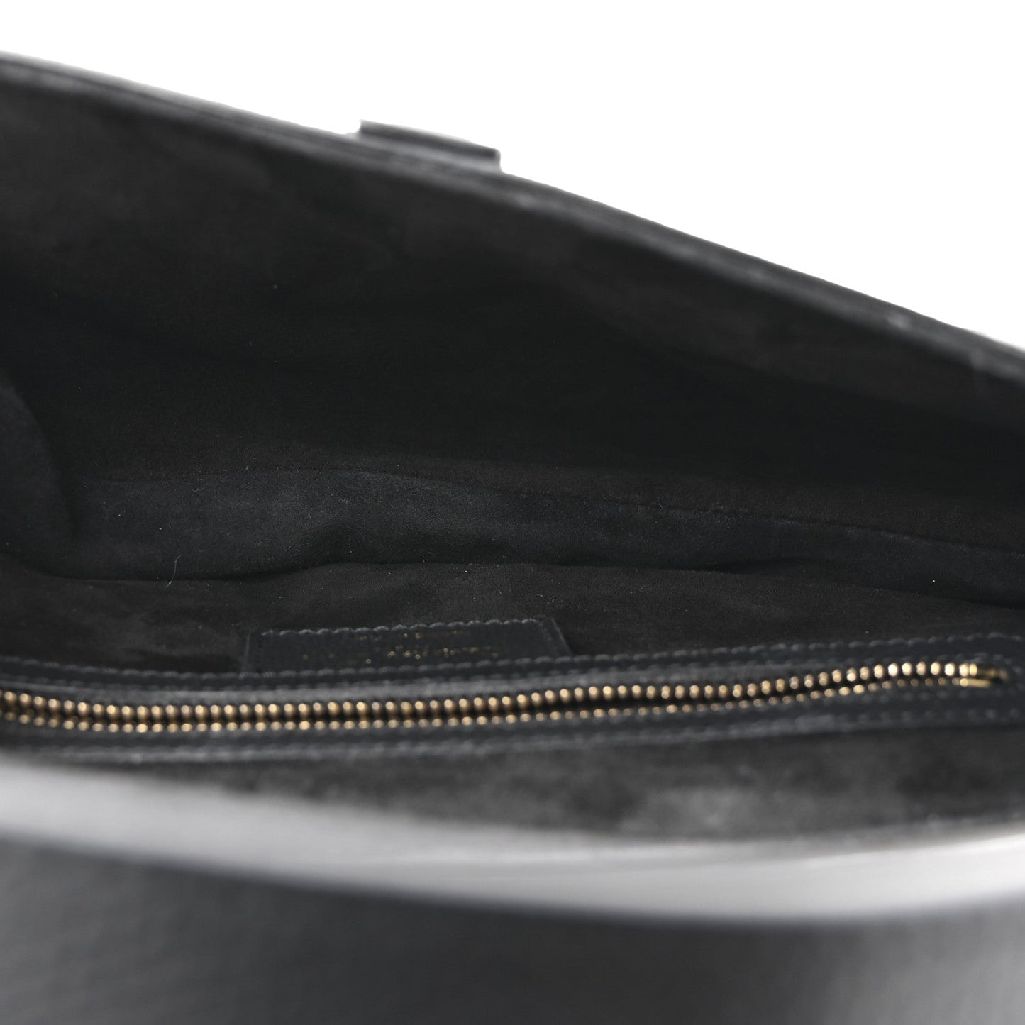 Grained Calfskin Saddle Bag Black