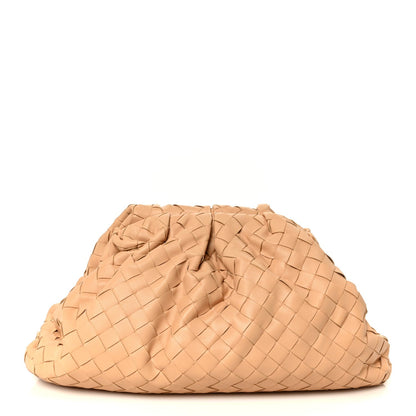 Nappa Maxi Intrecciato The Pouch Oversized Clutch Almond