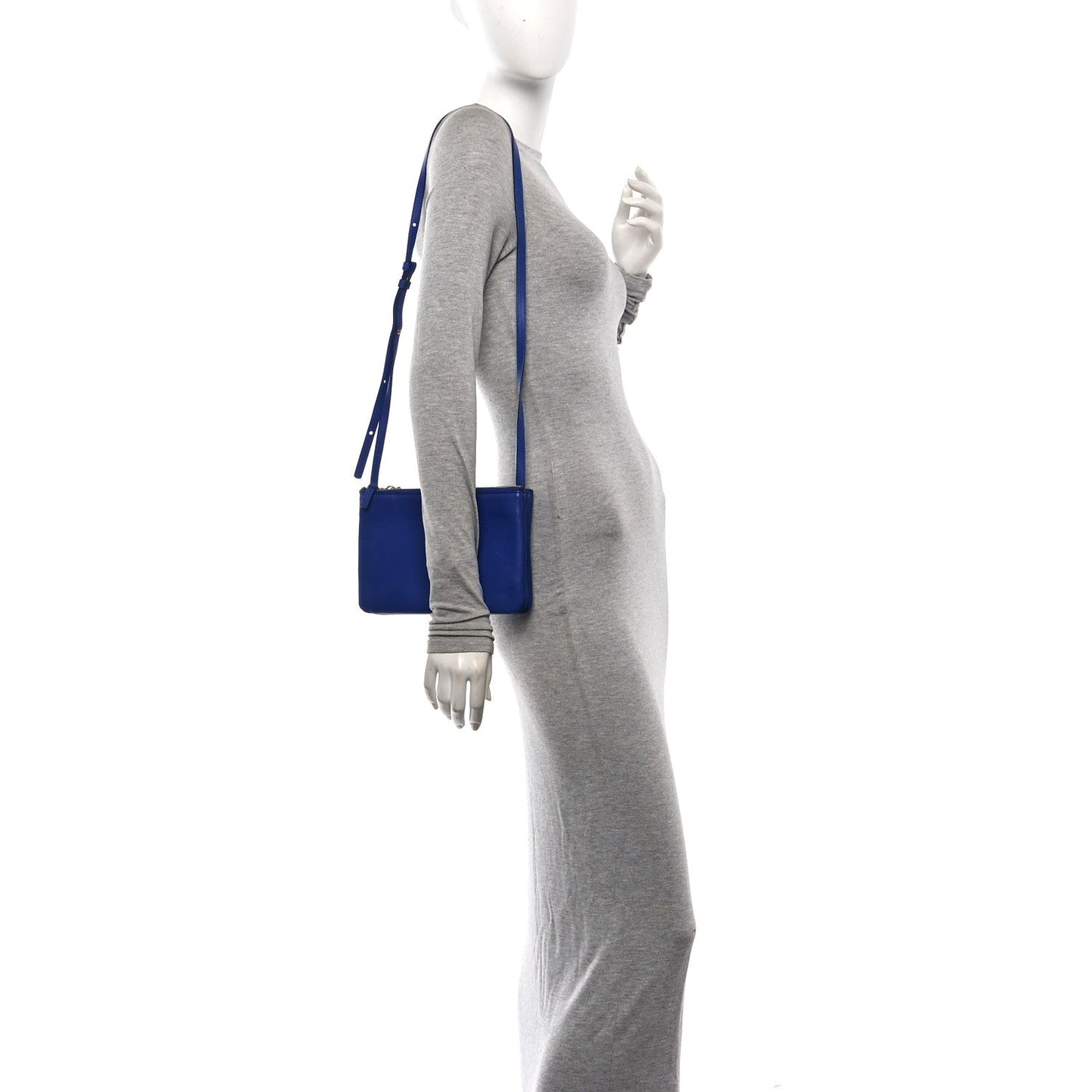 Lambskin Small Trio Crossbody Bag Royal Blue