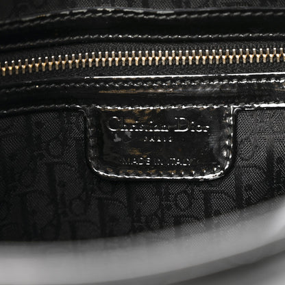 Patent Cannage Large Lady Dior Black