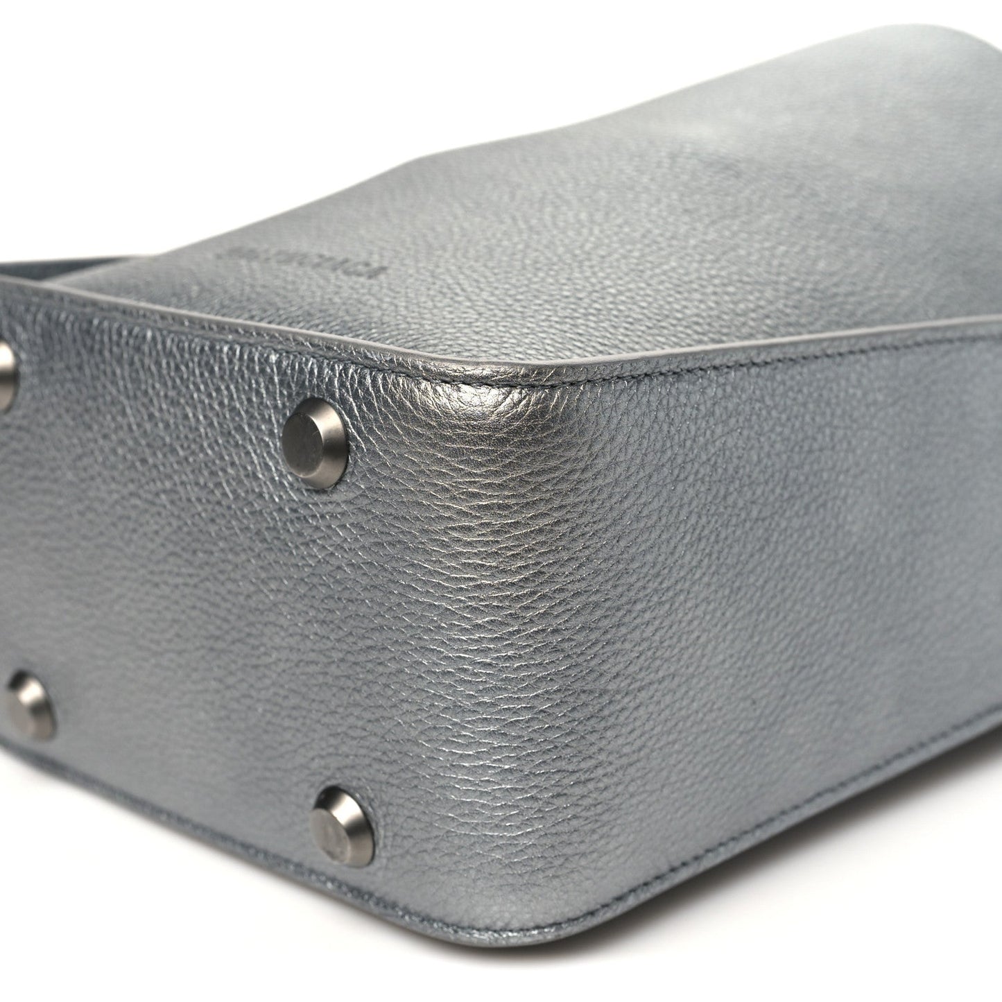 Metallic Calfskin XS Tool 2.0 North-South Tote Silver