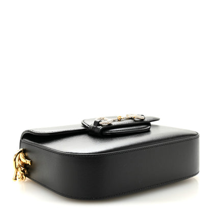 Azalea Calfskin Mini Crystal Horsebit 1955 Shoulder Bag Black