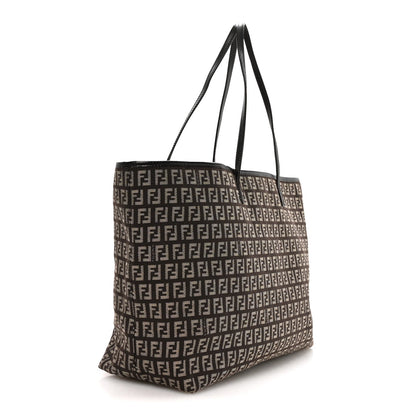 Zucchino Vitello Roll Tote  Testa di Moro Beige