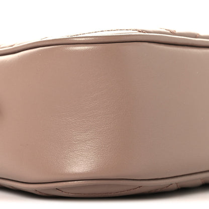 Calfskin Matelasse Small GG Marmont Chain Shoulder Bag Porcelain Rose