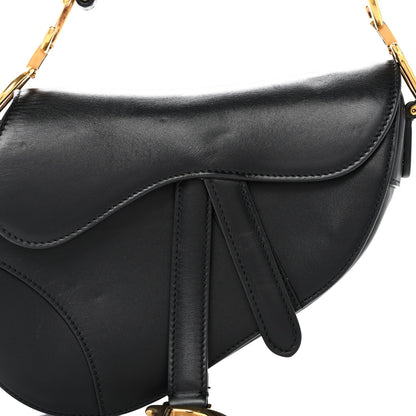 Calfskin Mini Saddle Bag Black