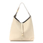 Grained Calfskin Small Marcie Hobo Bag Sweet Beige