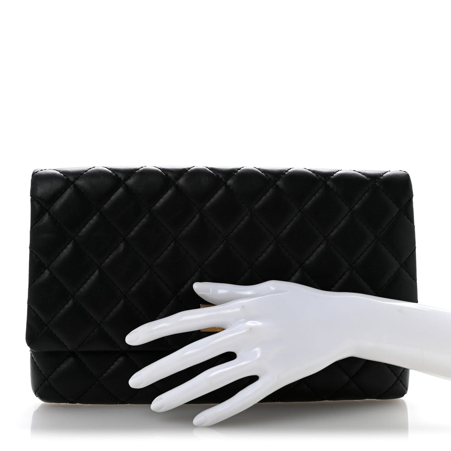 Aged Calfskin Quilted Reissue 2.55 Clutch Black