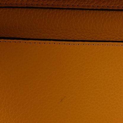 Raffia Small Grain Calfskin Medium Marcie Basket Yellow