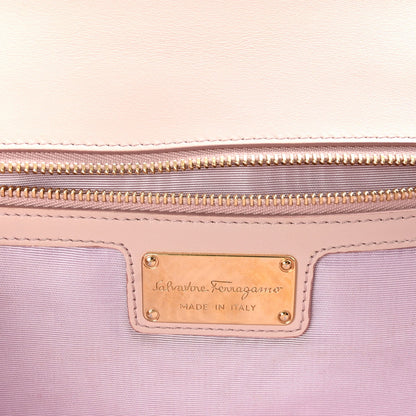 Perforated Calfskin Ginny Bow Crossbody Bag Light Pink