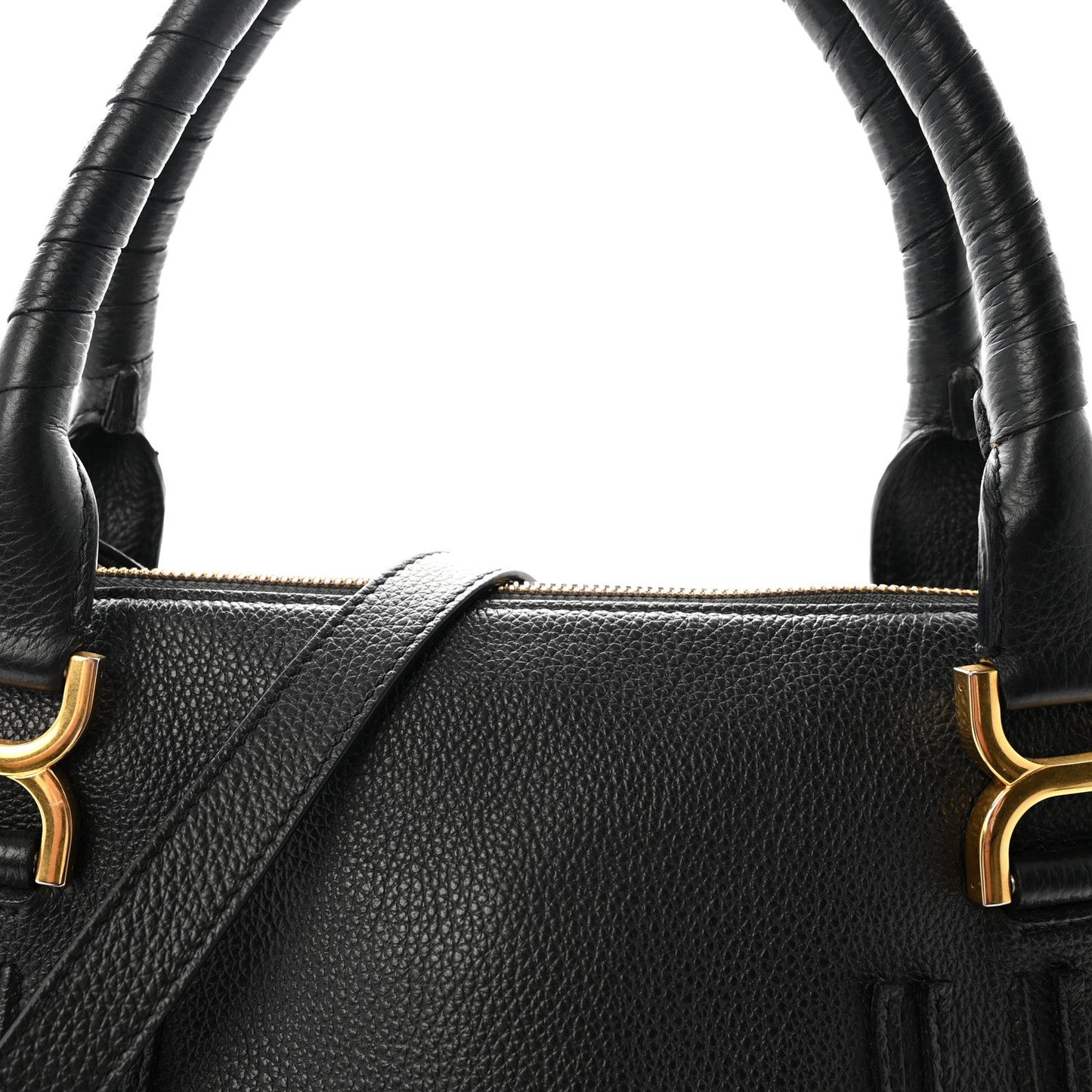 Calfskin Medium Marcie Satchel Black