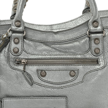 Metallic Agneau Giant 12 Silver Hardware City Gris Aluminum