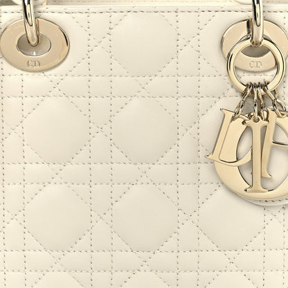 Lambskin Cannage Small My ABCDior Lady Dior White