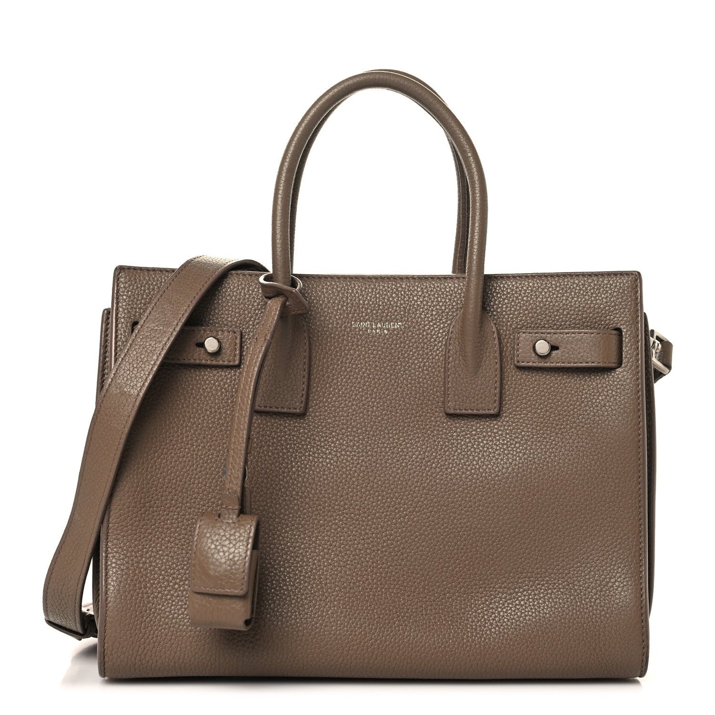 Grained Calfskin Baby Sac De Jour Souple Taupe
