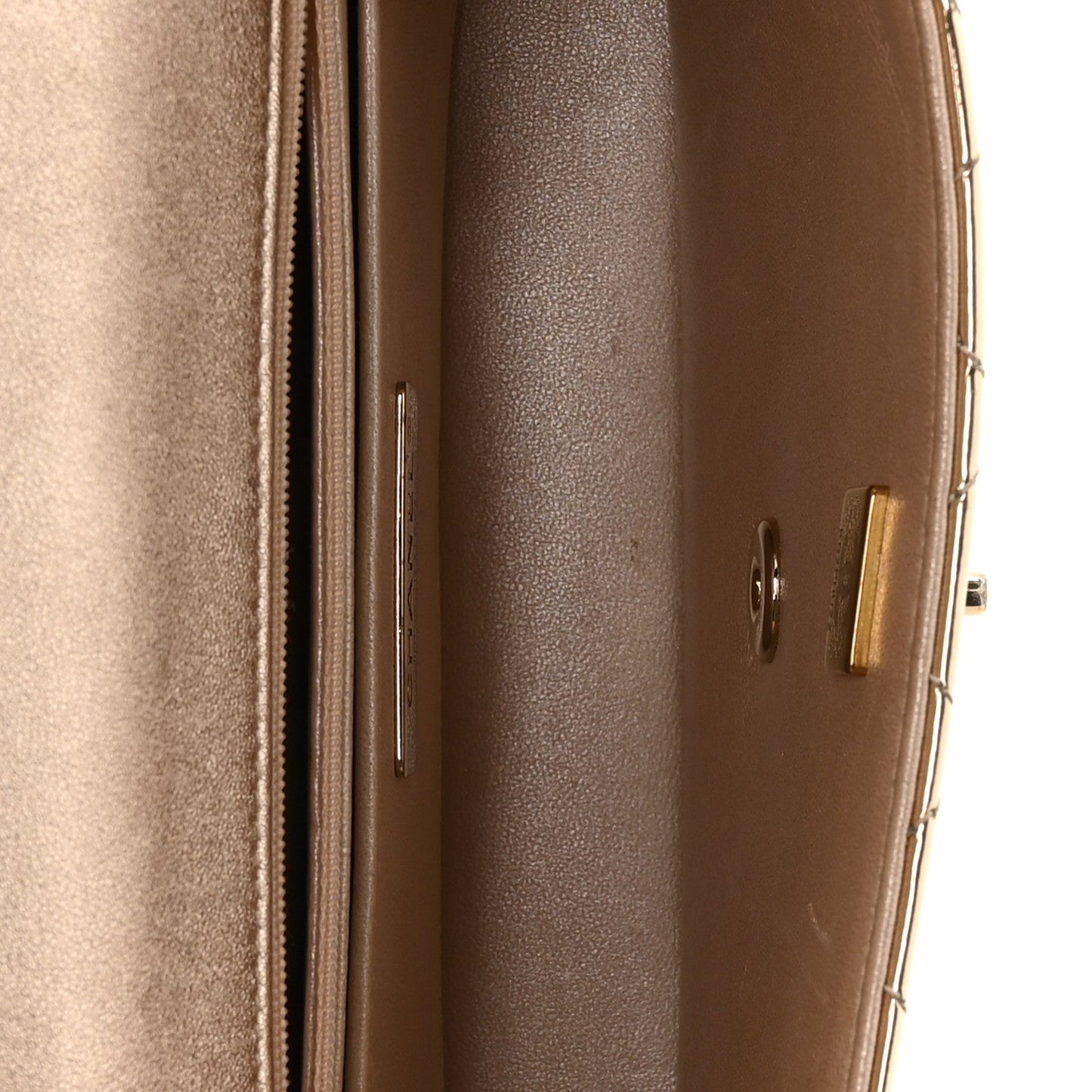 Mirror Calfskin Metallic Calfskin Medium Hollywood Boulevard Flap With Star Coin Purse Light Gold