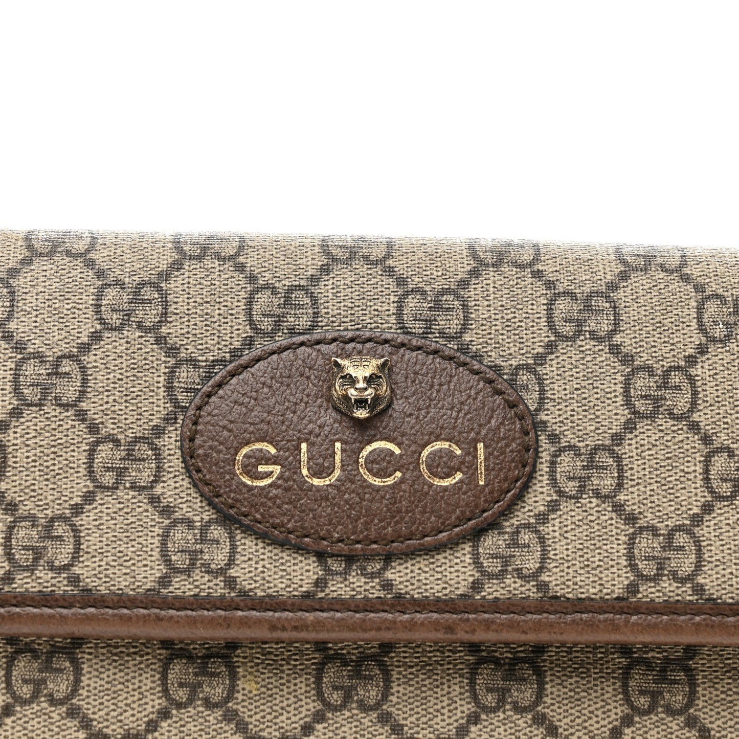 GG Supreme Monogram Neo Vintage Web Belt Bag Brown