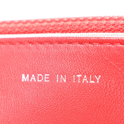 Patent Quilted Brilliant Wallet On Chain WOC Red