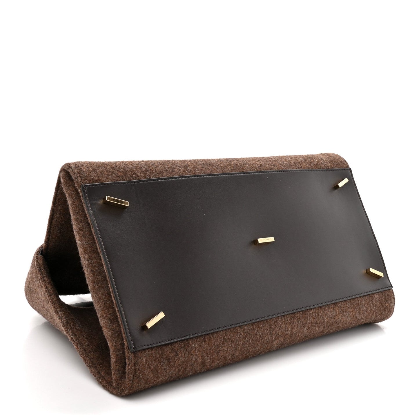 Wool Felt Medium Hug Bag Brown