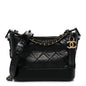 Aged Calfskin Quilted Small Gabrielle Hobo Black