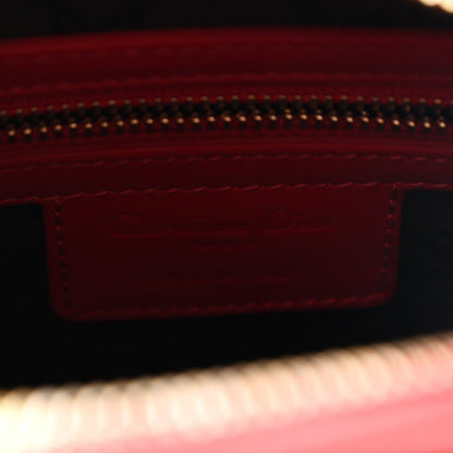 Patent Cannage Medium Lady Dior Red