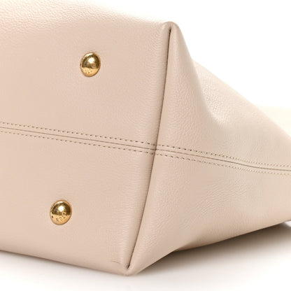 Grained Calfskin Low Key Hobo MM Limestone