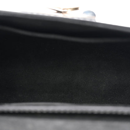 Calfskin Monogram Spaceship Embossed Twist Shoulder Bag PM Argent