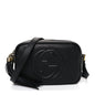 Pebbled Calfskin Mini Soho Disco Bag Black